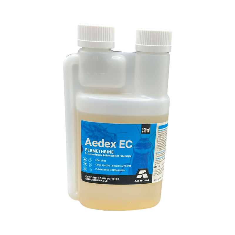 Insecticide pour insectes volants et rampants, Aedex EC - Flacon de 250ml