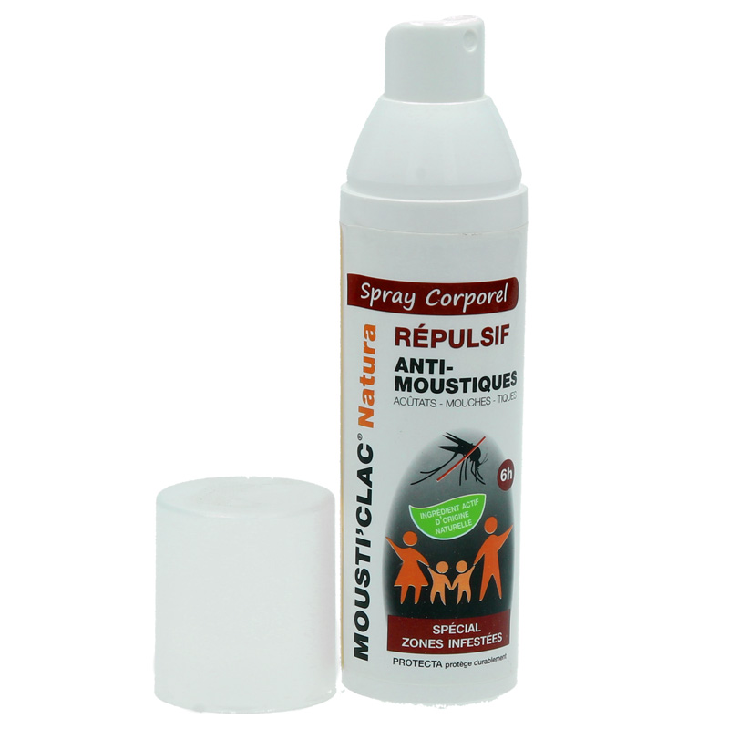 Spray corporel anti-moustiques, flacon de 80 ml